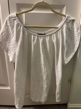 Zac & Rachel White Off-Shoulder Peasant Tunic